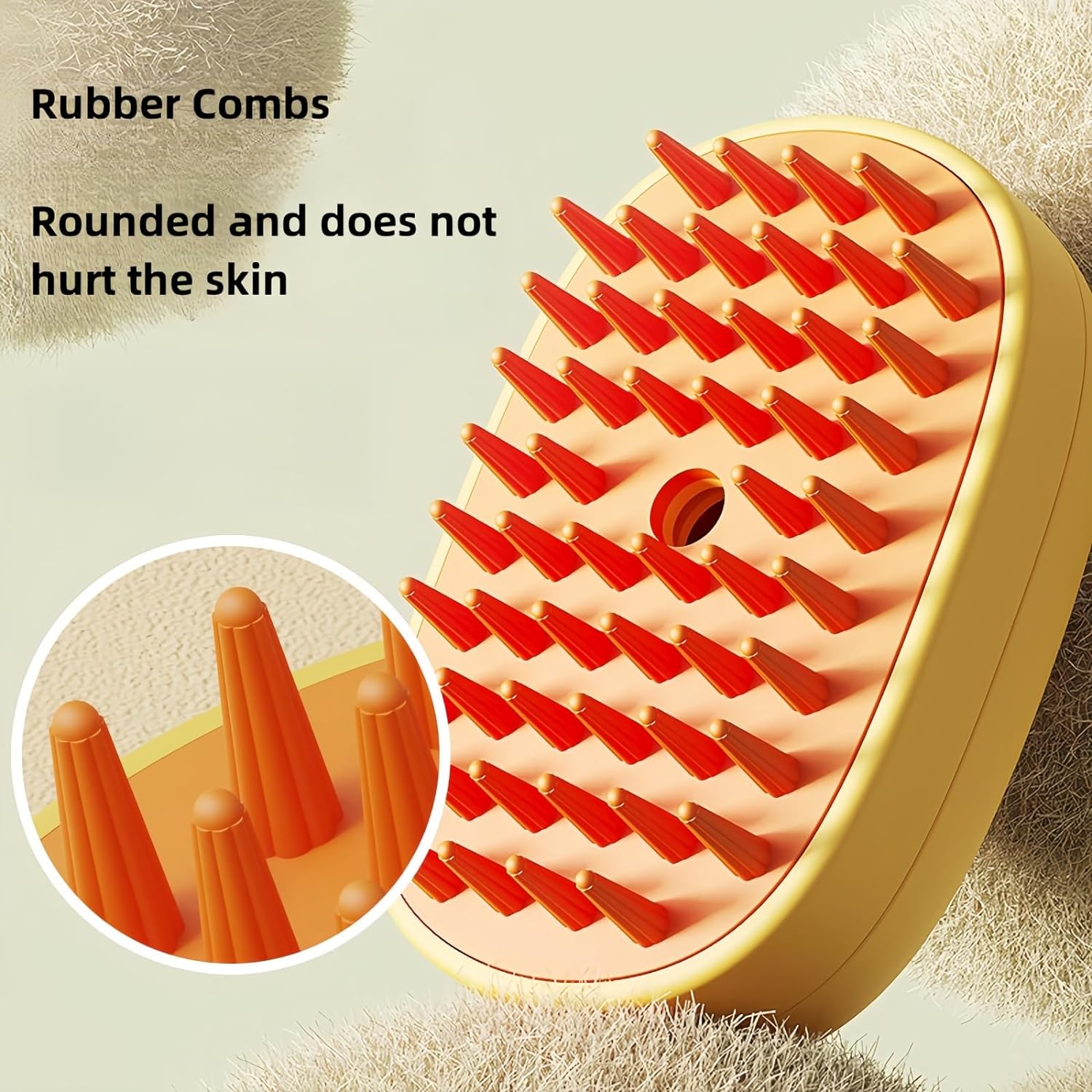 Brosse vapeur pour chat - poils retirés