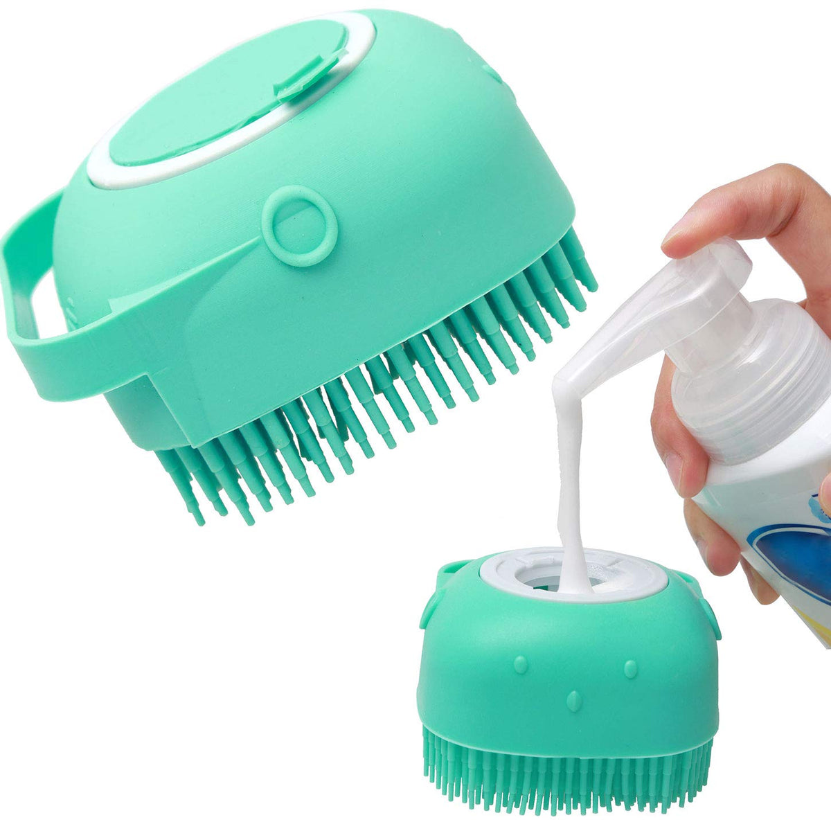 Brosse masseuse à shampoing pour animaux - vue d'ensemble