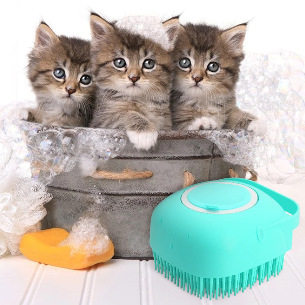 Brosse masseuse à shampoing - poils souples en silicone