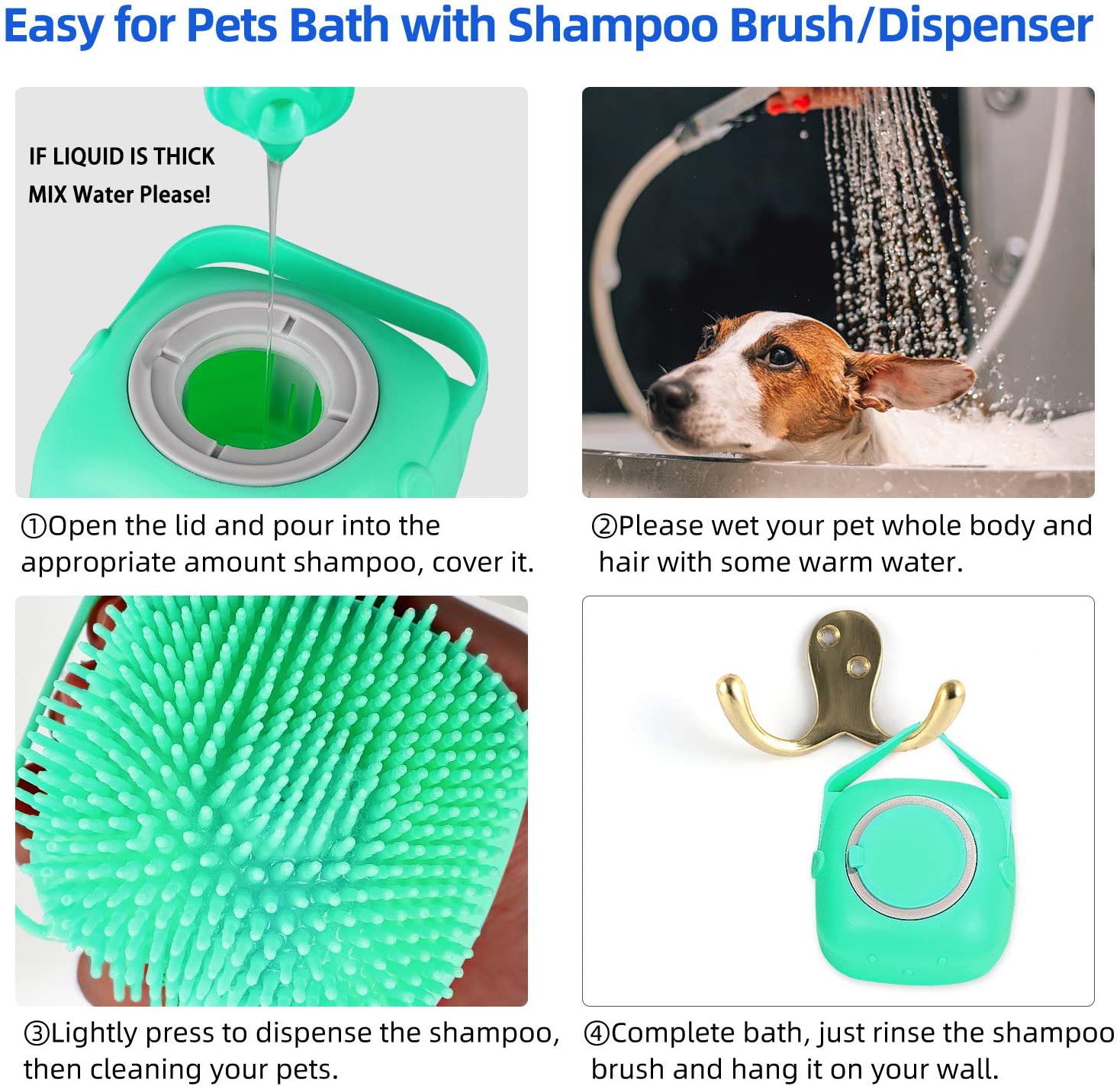 Brosse masseuse pour chien - coloris jaune