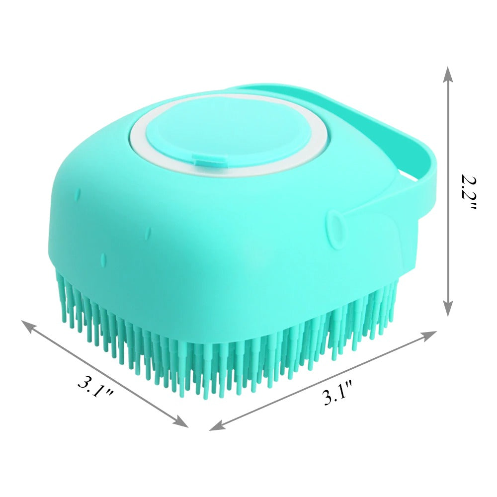Brosse masseuse pour chat - coloris bleu