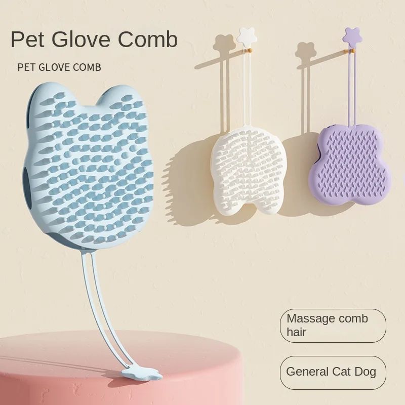 Gants de bain silicone pour animaux - vue d'ensemble