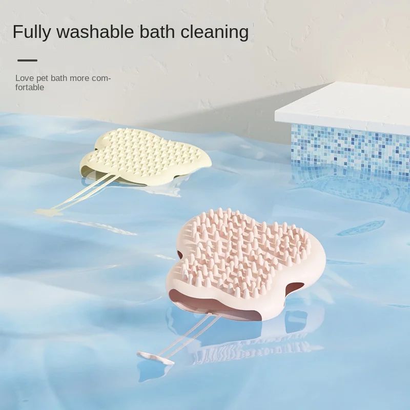 Gant de bain pour chat - coloris blanc