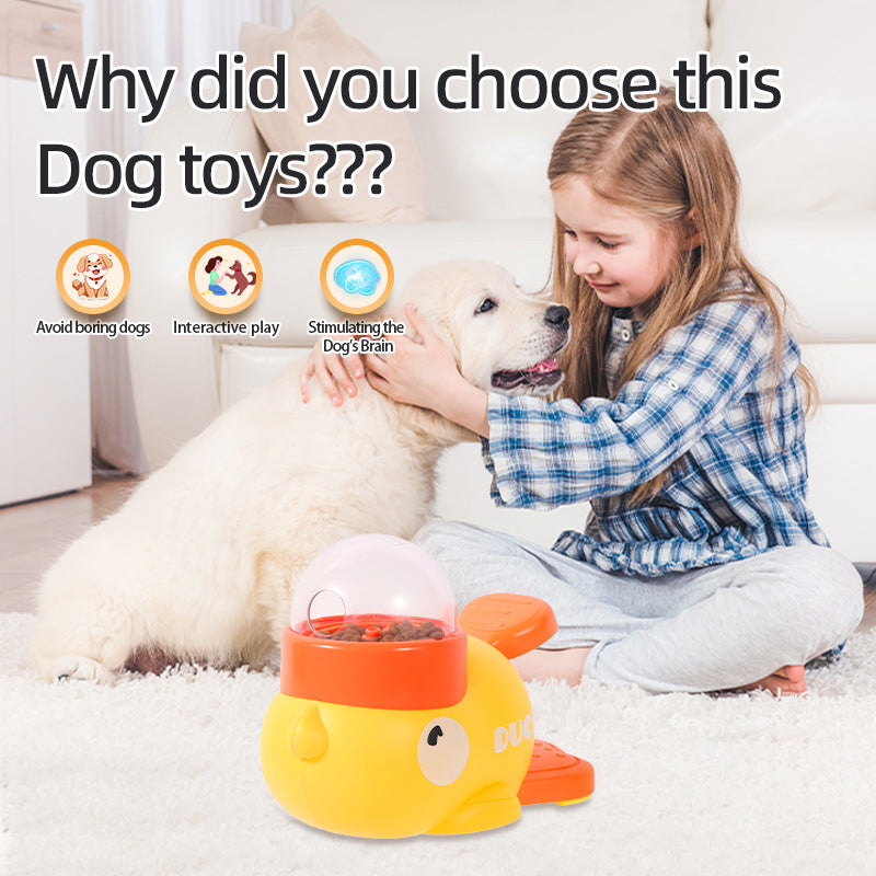 Jouet distributeur canard pour chien en situation d'utilisation