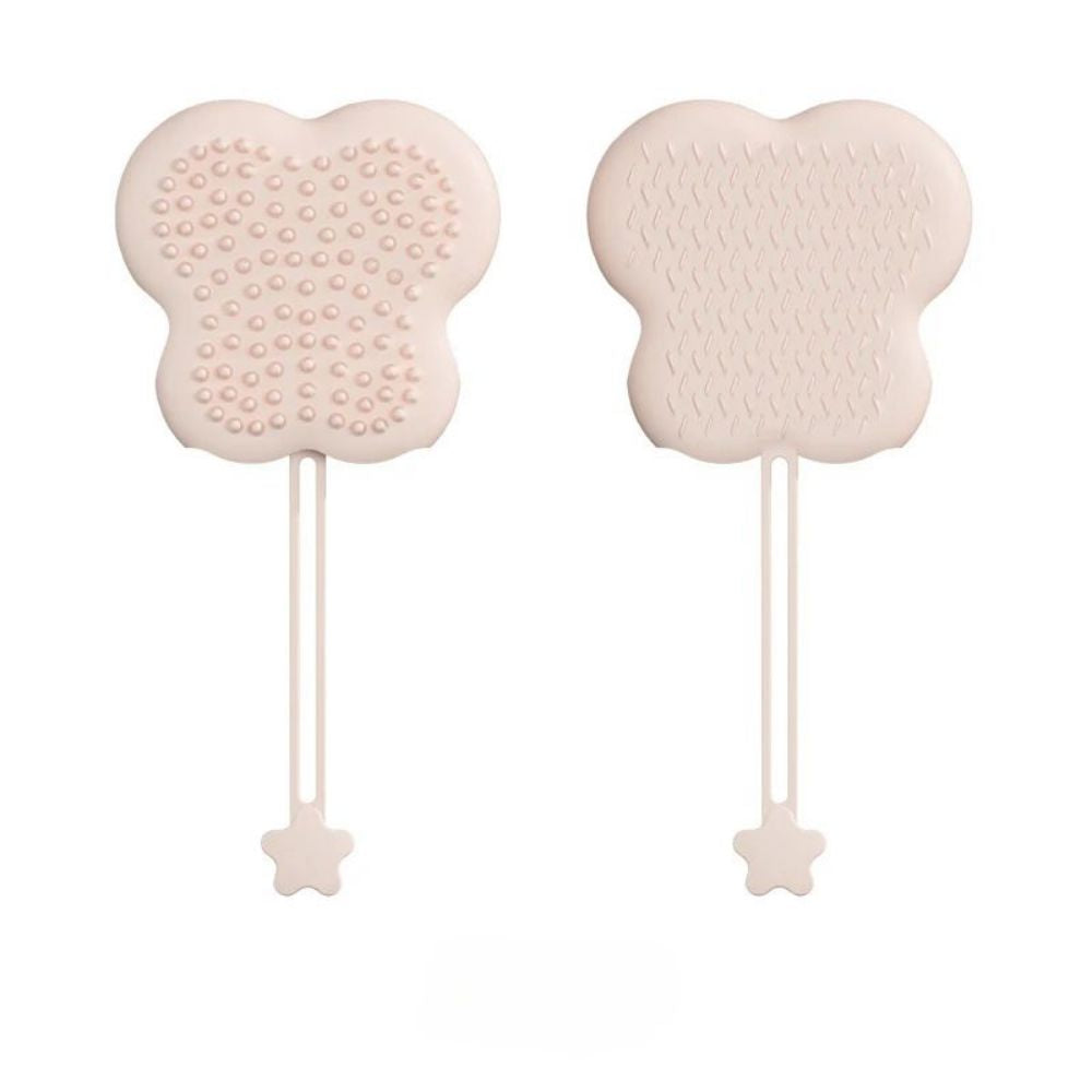 Gant de bain silicone - poils retenus dans les picots